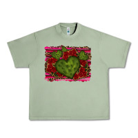 Oil Green Valentine Cactus Heart with Roses Urban Heavy Tee - RanaPortraitStore