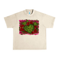 Sandshell Valentine Cactus Heart with Roses Urban Heavy Tee - RanaPortraitStore