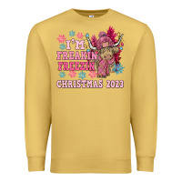Antique Gold i'm freakin freezin christmas 2023 Premium Sweatshirt - NancyCooperArtShop