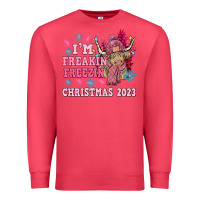 Cardinal i'm freakin freezin christmas 2023 Premium Sweatshirt - NancyCooperArtShop