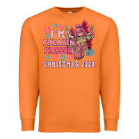 Carrot i'm freakin freezin christmas 2023 Premium Sweatshirt - NancyCooperArtShop