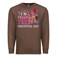 Chestnut i'm freakin freezin christmas 2023 Premium Sweatshirt - NancyCooperArtShop