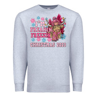 Heather Grey i'm freakin freezin christmas 2023 Premium Sweatshirt - NancyCooperArtShop