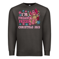 Smoke i'm freakin freezin christmas 2023 Premium Sweatshirt - NancyCooperArtShop