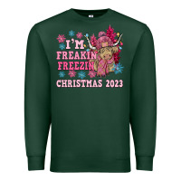 Sports Green i'm freakin freezin christmas 2023 Premium Sweatshirt - NancyCooperArtShop