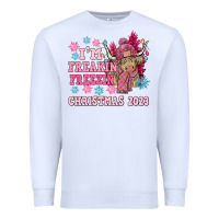 White i'm freakin freezin christmas 2023 Premium Sweatshirt - NancyCooperArtShop