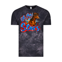 Cloud Black oh my stars horse Vintage Tee - Zillion Design Studio