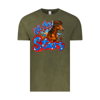Vintage Olive oh my stars horse Vintage Tee - Zillion Design Studio