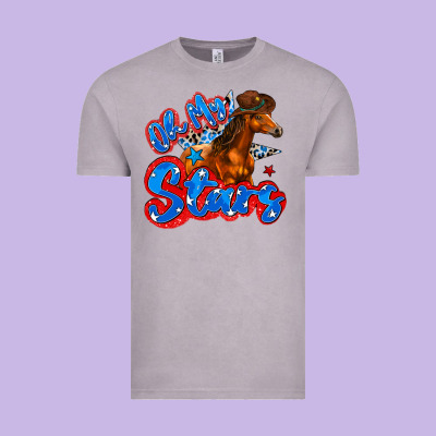 Oh My Stars Horse Vintage Tee Designed By Zillion Design Studio