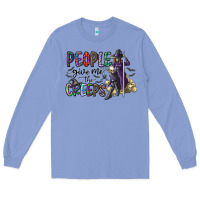 Colony Blue people give me the creeps Long Sleeve Tee - CowhideDigitalArt