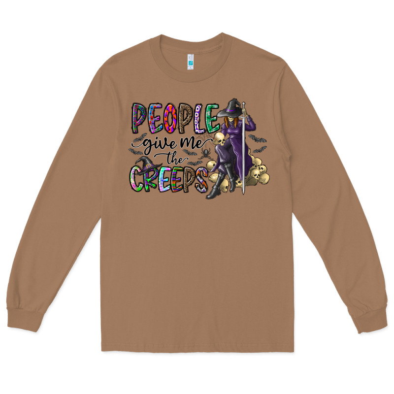 People Give Me The Creeps Long Sleeve Tee by CowhideDigitalArt | Teevron