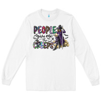 White people give me the creeps Long Sleeve Tee - CowhideDigitalArt