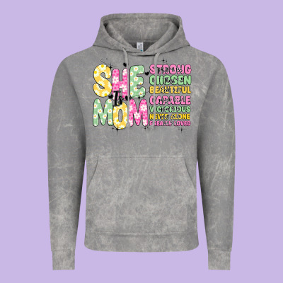 She Is Mom Vintage Hoodie Designed By Jahusdesignshop