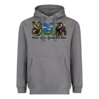 Storm Peace Love Spectacled Bear Heavyweight Hoodie - LillyAllenDesigns