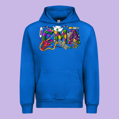 Cma Certified Medical Assistant Mardi Gras Urban Hoodie Designed By Lillyallendesigns