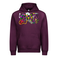 Mauve Wine CMA Certified Medical Assistant Mardi Gras Urban Hoodie - LillyAllenDesigns