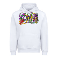 White CMA Certified Medical Assistant Mardi Gras Urban Hoodie - LillyAllenDesigns