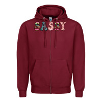 Burgundy sassy Zipper Hoodie - JahusDesignShop