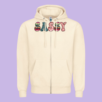 Sassy Zipper Hoodie Designed By Jahusdesignshop