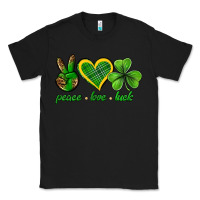Black peace love luck st. patricks day nePeace love luck Classic Tee - Neo Western