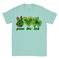 Seafoam peace love luck st. patricks day nePeace love luck Classic Tee - Neo Western