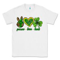 White peace love luck st. patricks day nePeace love luck Classic Tee - Neo Western