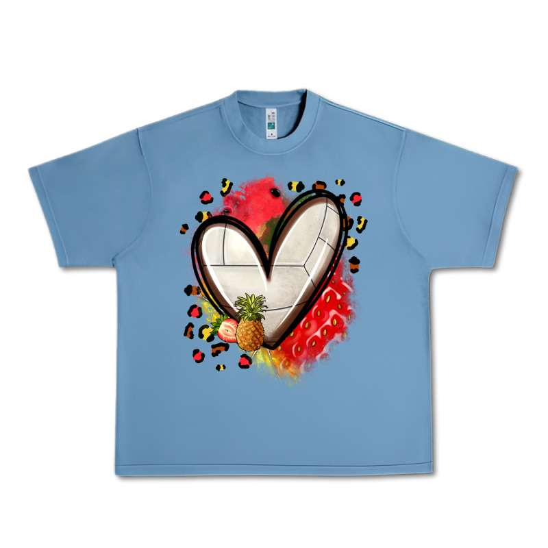 Fruits And Volleyball Heart Urban Heavy Tee by Zillion Design Studio | Teevron
