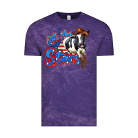 Cloud Purple oh my stars cow Vintage Tee - Zillion Design Studio