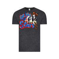 Vintage Black oh my stars cow Vintage Tee - Zillion Design Studio