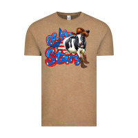 Vintage Coffee oh my stars cow Vintage Tee - Zillion Design Studio