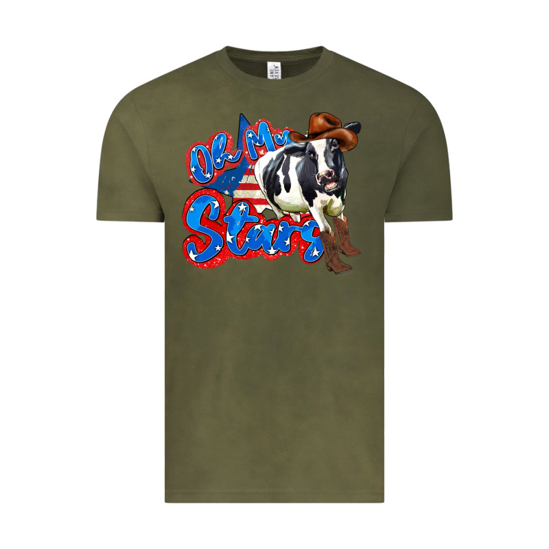 Oh My Stars Cow Vintage Tee by Zillion Design Studio | Teevron