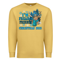 Antique Gold i'm freakin freezin christmas 2023 Premium Sweatshirt - NancyCooperArtShop