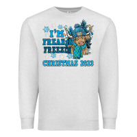 Oatmeal Heather i'm freakin freezin christmas 2023 Premium Sweatshirt - NancyCooperArtShop