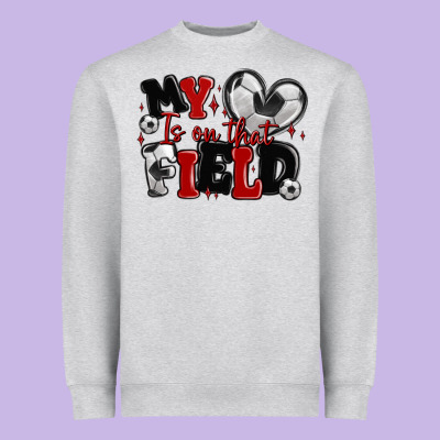 Heavyweight Sweatshirt my heart is on that field soccer