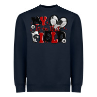 Navy my heart is on that field soccer Heavyweight Sweatshirt - MaliasSmallBusiness