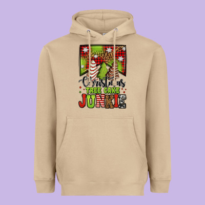Christmas Tree Cake Junkie Heavyweight Hoodie Designed By Jasminsmagicworld