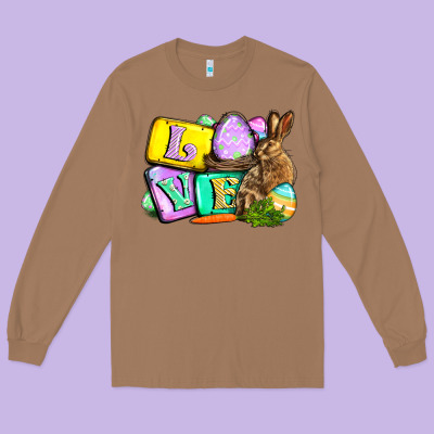 Love Easter Day Long Sleeve Tee Designed By Cowgirlartshop