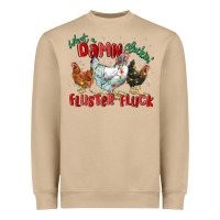 Mushroom what a damn cluckin' fluster fluck chickens christ Heavyweight Sweatshirt - MaliasSmallBusiness