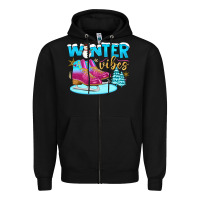 Black winter vibes Zipper Hoodie - BundleAndBundleShop