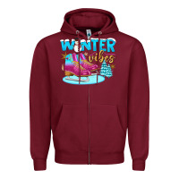 Burgundy winter vibes Zipper Hoodie - BundleAndBundleShop
