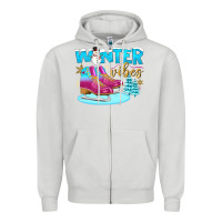 Dove Grey winter vibes Zipper Hoodie - BundleAndBundleShop