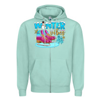 Seafoam winter vibes Zipper Hoodie - BundleAndBundleShop