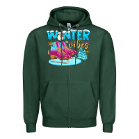 Sports Green winter vibes Zipper Hoodie - BundleAndBundleShop