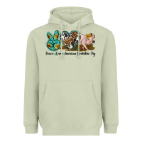 Matcha peace love yorkshire pig Heavyweight Hoodie - LillyAllenDesigns