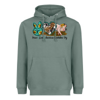 Sage peace love yorkshire pig Heavyweight Hoodie - LillyAllenDesigns