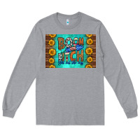 Heather Grey boom bitch get out the way skinny metal can holder Long Sleeve Tee - HRA Design Shop