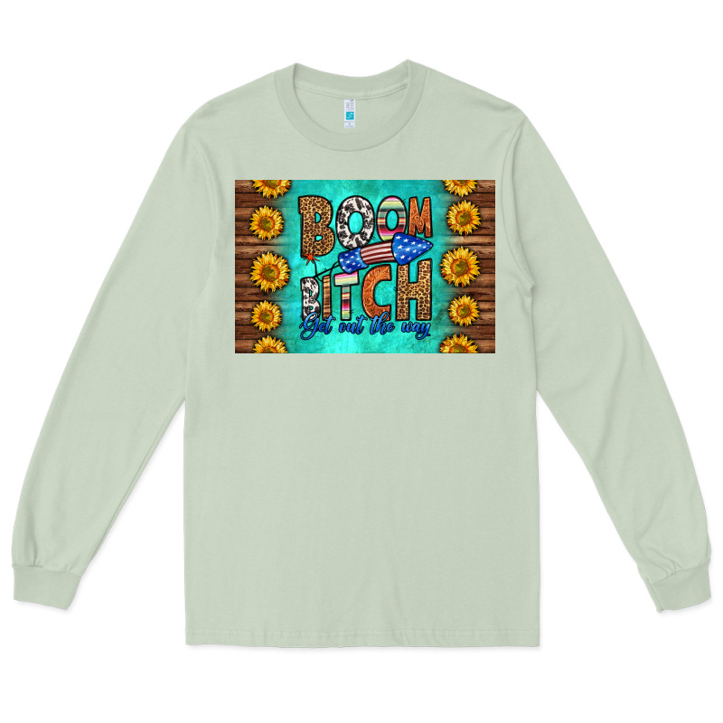 Boom Bitch Get Out The Way Skinny Metal Can Holder Long Sleeve Tee by HRA Design Shop | Teevron