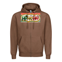 Chestnut ho ho ho Zipper Hoodie - BundleAndBundleShop