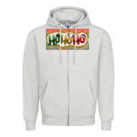 Dove Grey ho ho ho Zipper Hoodie - BundleAndBundleShop