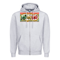 Heather Grey ho ho ho Zipper Hoodie - BundleAndBundleShop